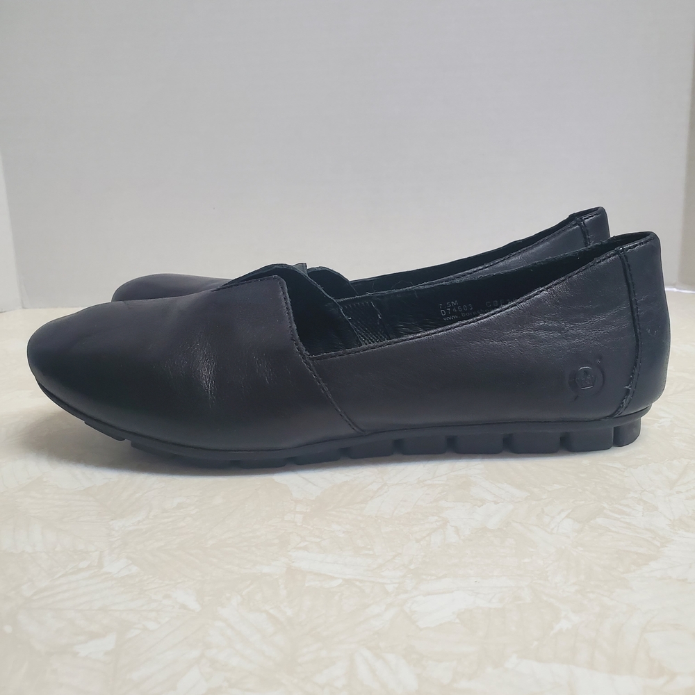 Born Black Sebra Leather Slip-On Loafers for Women